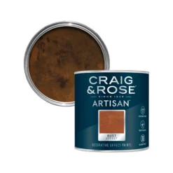 Craig & Rose Artisan Rust Textured Effect Matt Topcoat Special Effect Paint, 250ml