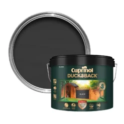 Cuprinol 5 Year Ducksback Black Matt Fence & Shed Treatment, 9L