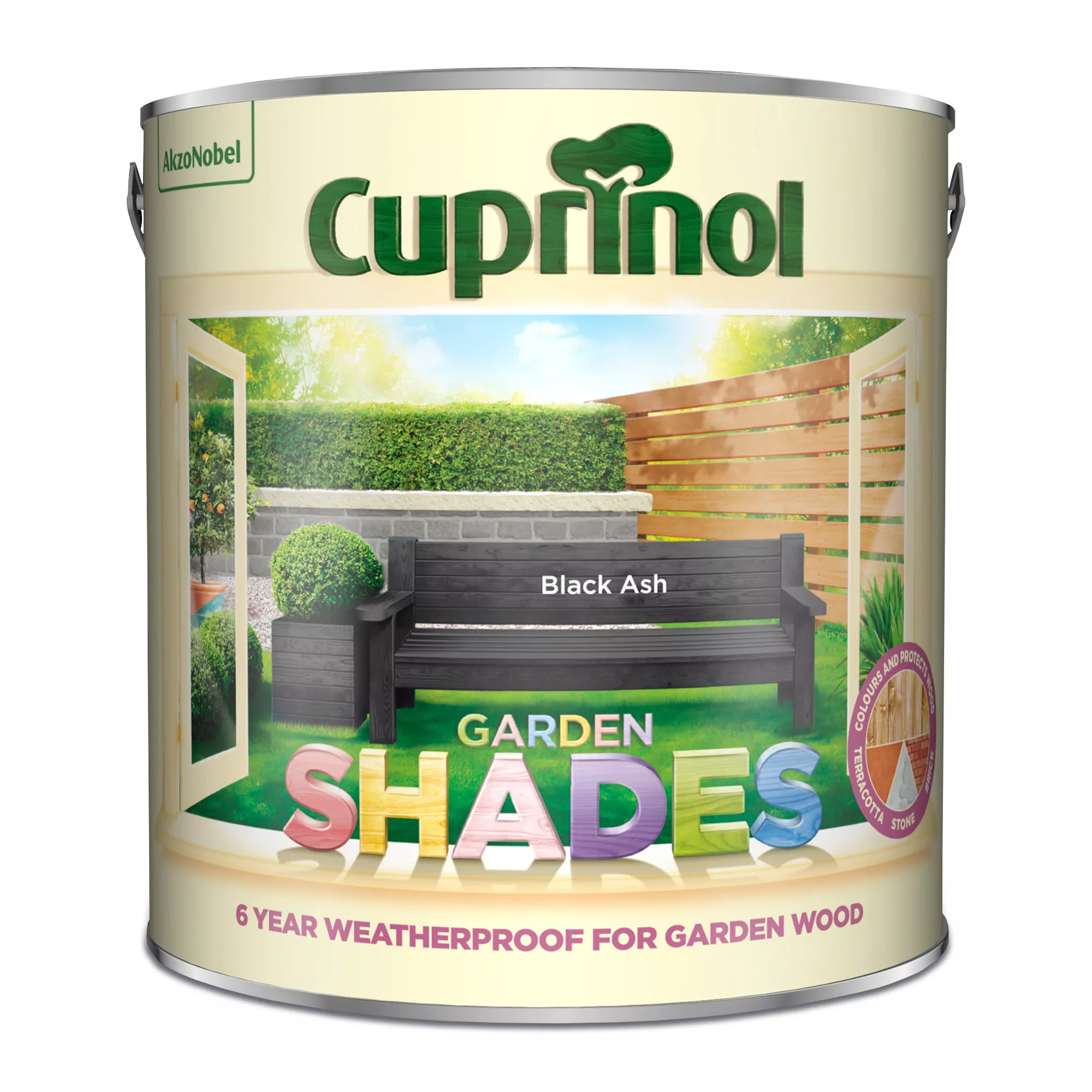 Cuprinol Garden Shades Black Ash Matt Exterior Wood Paint, 2.5L - Image 2