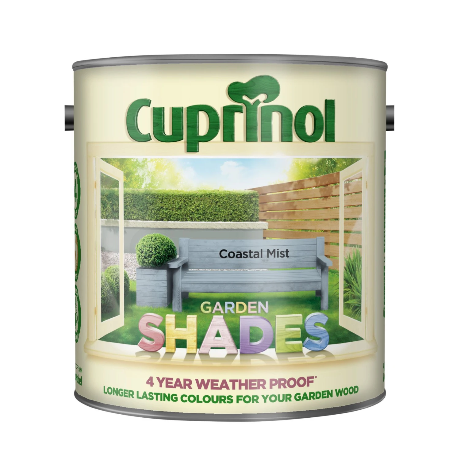 Cuprinol Garden Shades Coastal Mist Matt Exterior Wood Paint, 2.5L - Image 2