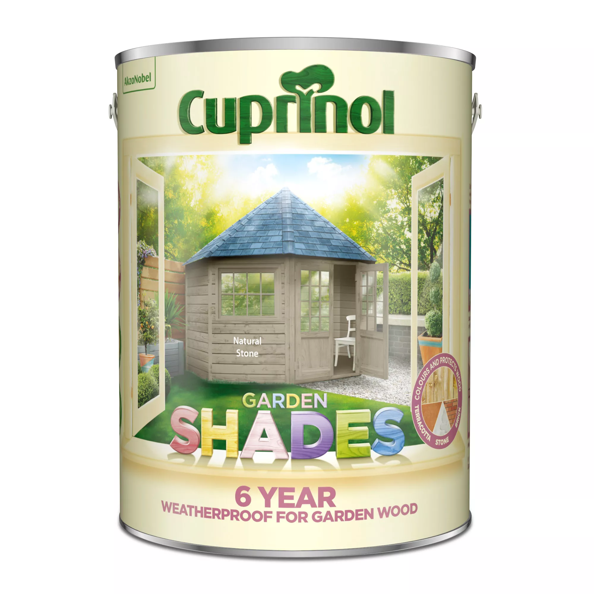 Cuprinol Garden Shades Natural Stone Matt Multi-surface Exterior Wood Paint, 5L - Image 2