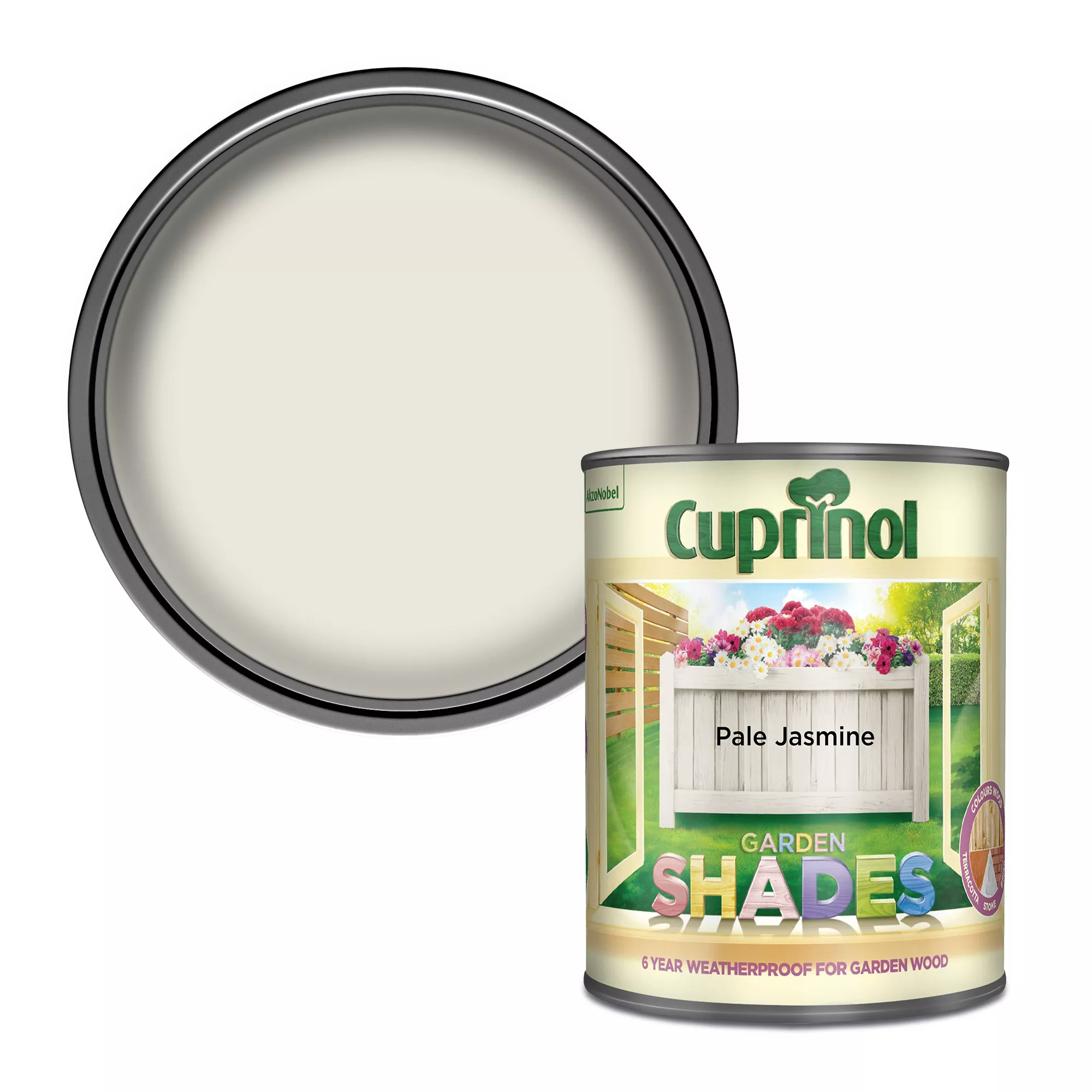 Cuprinol Garden Shades Pale Jasmine Matt Multi-surface Exterior Wood Paint, 1L