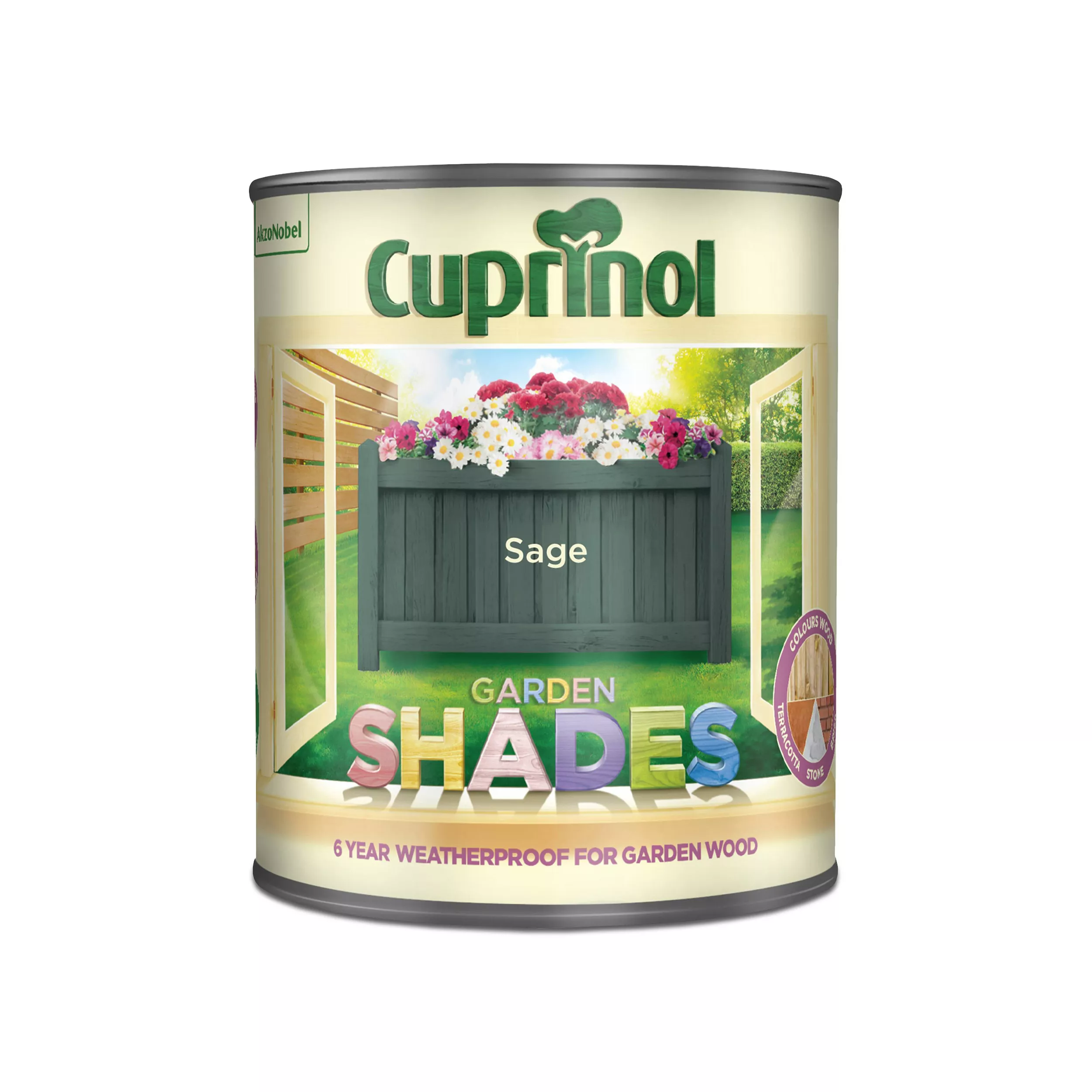 Cuprinol Garden Shades Sage Matt Multi-surface Exterior Wood Paint, 1L - Image 2