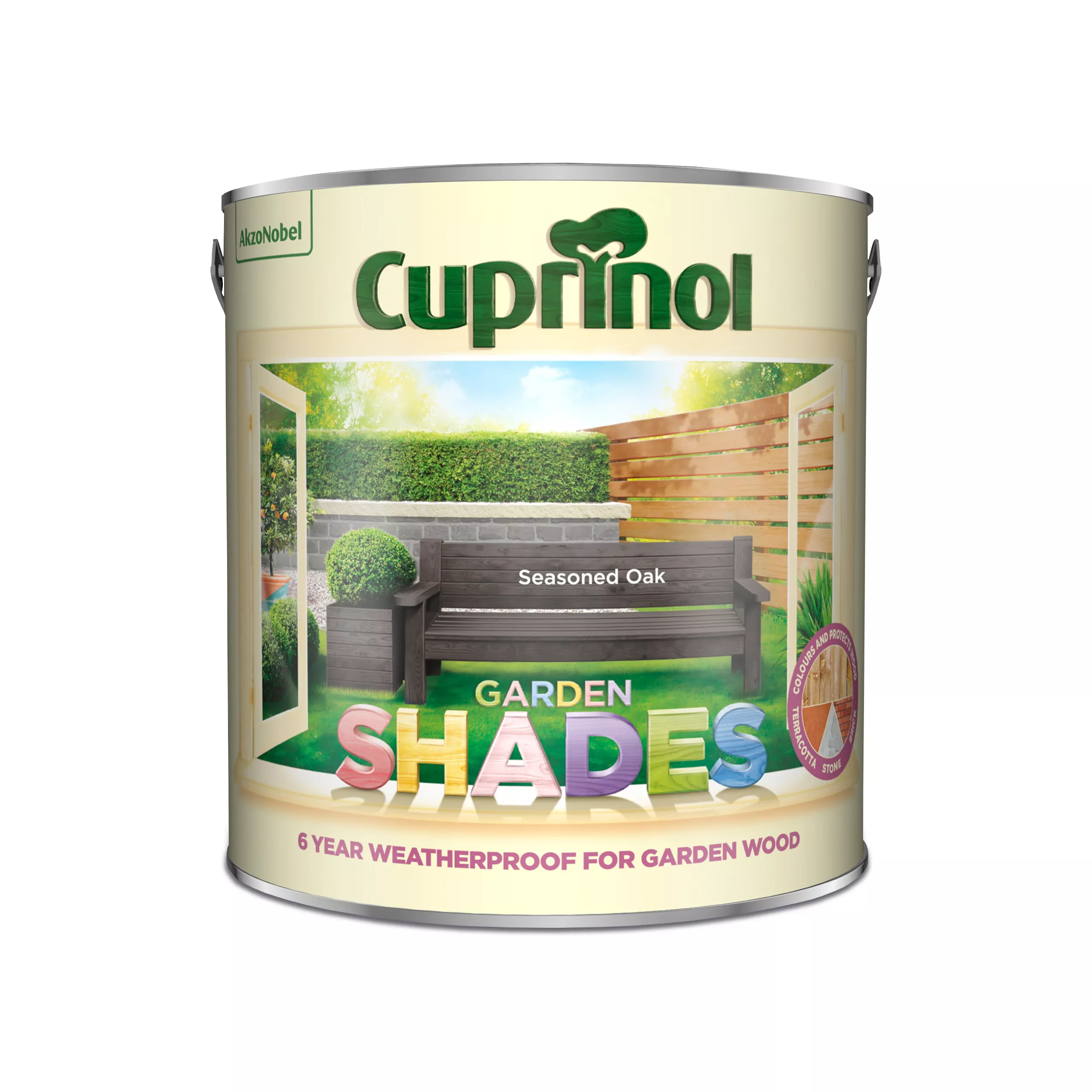 Cuprinol Garden Shades Seasoned Oak Matt Exterior Wood Paint, 2.5L - Image 2