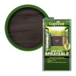 Cuprinol One Coat Sprayable Forest Oak Matt Fence & Shed Treatment, 5L