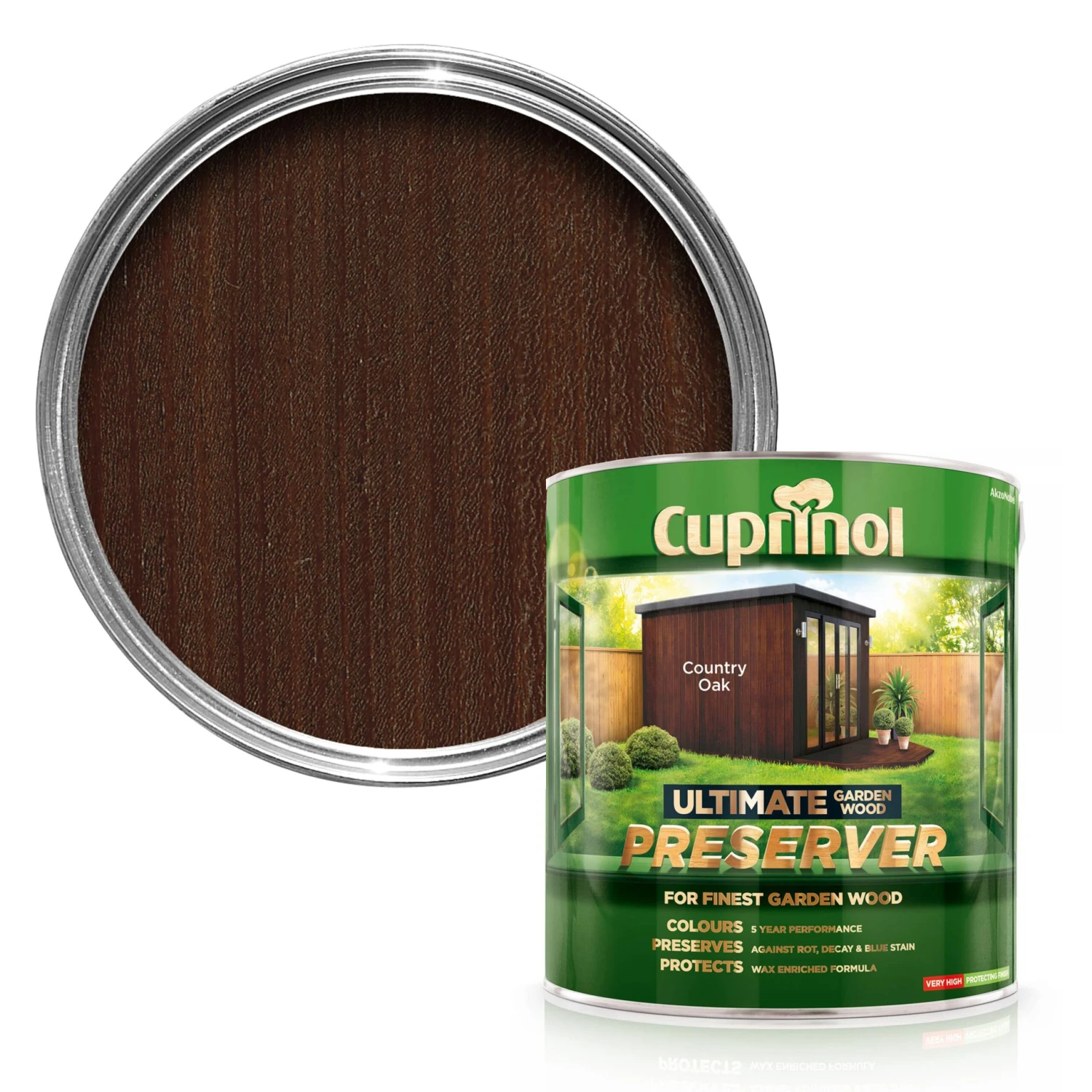 Cuprinol Ultimate Country Oak Matt Arbours, Fencing, Gates, Sheds & Summerhouses Preserver, 4L