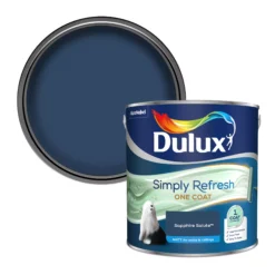 Dulux One Coat Sapphire Salute Matt Emulsion Paint, 2.5L