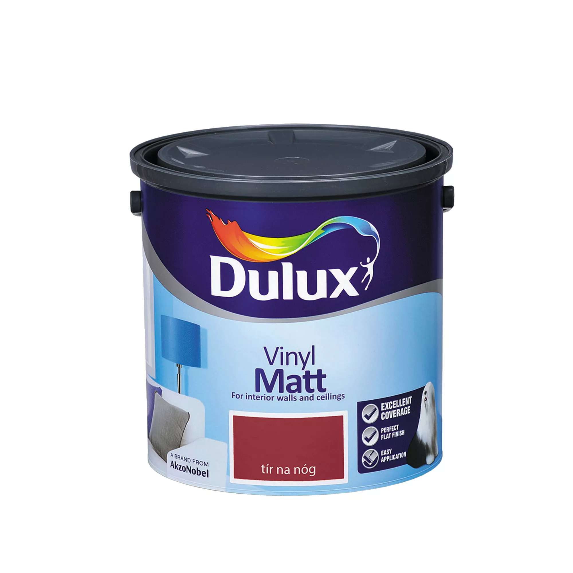 Dulux Tir Na Nog Vinyl Matt Emulsion Paint, 2.5L - Image 2