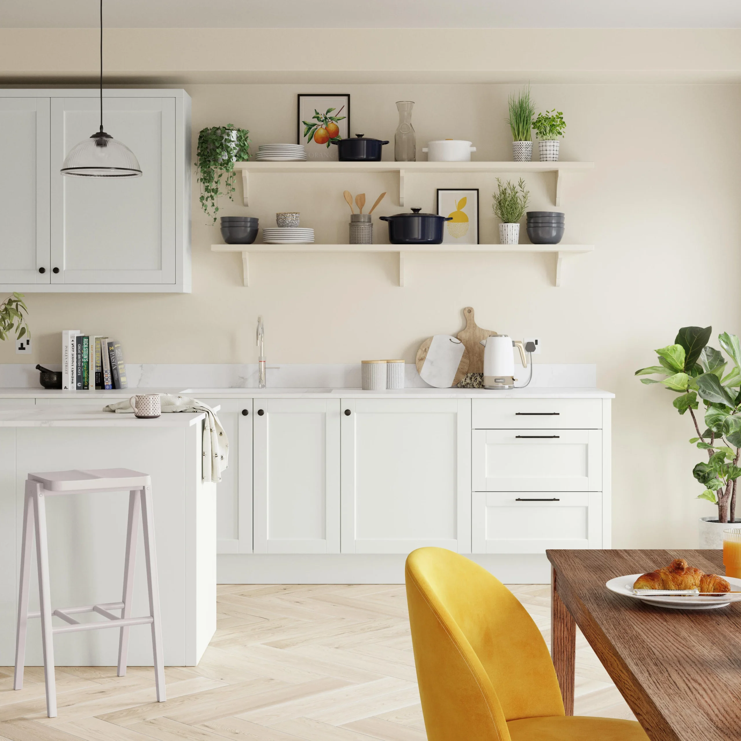 Dulux Walls & Ceilings Natural Calico Silk Emulsion Paint, 5L - Image 4