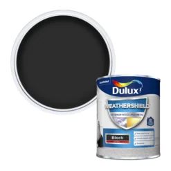 Dulux Weathershield Black Gloss Exterior Metal & Wood Paint, 750ml