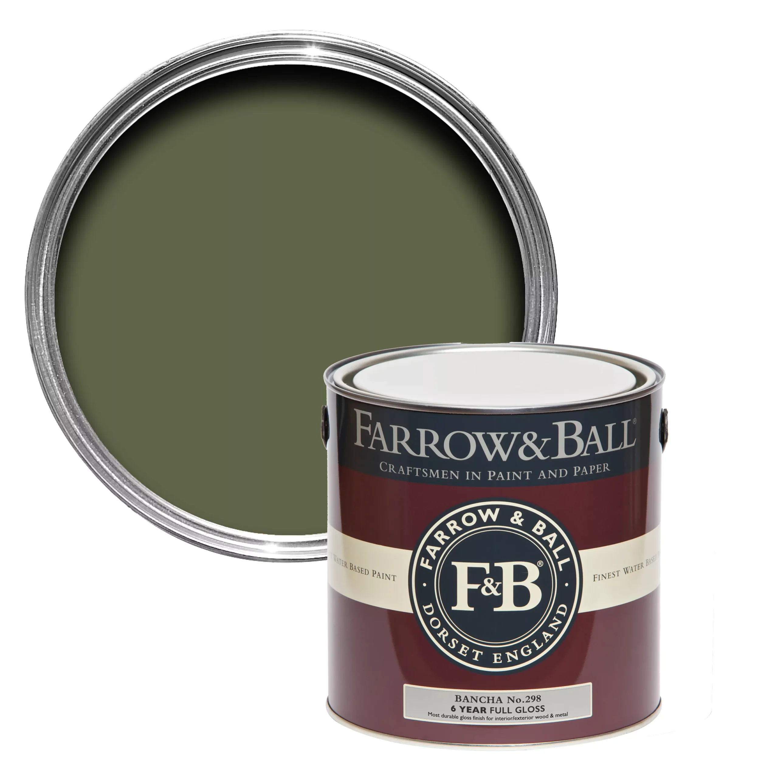 Farrow & Ball Bancha No.298 Gloss Metal & Wood Paint, 2.5L