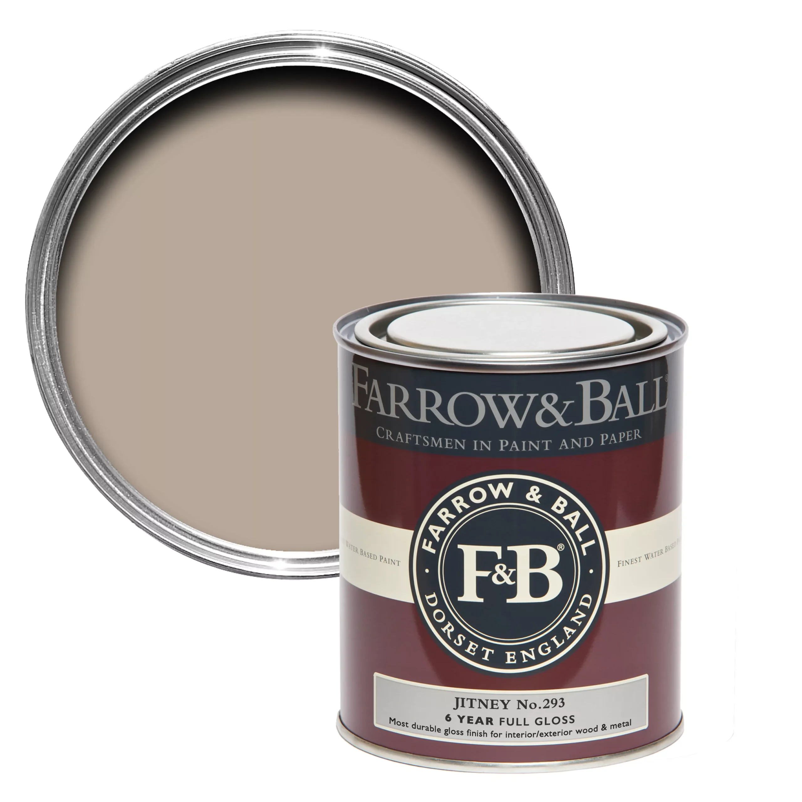 Farrow & Ball Jitney No.293 Gloss Metal & Wood Paint, 750ml