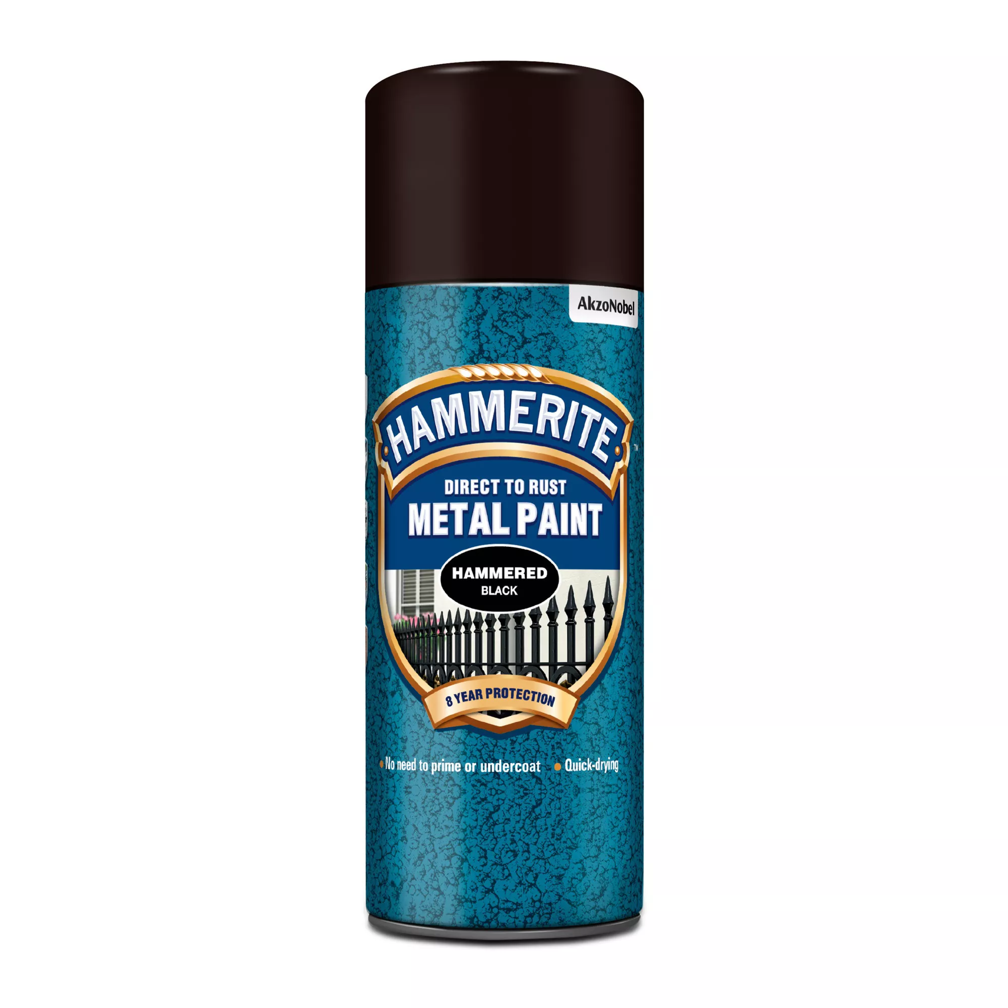 Hammerite Black Hammered Effect Spray Paint, 400ml