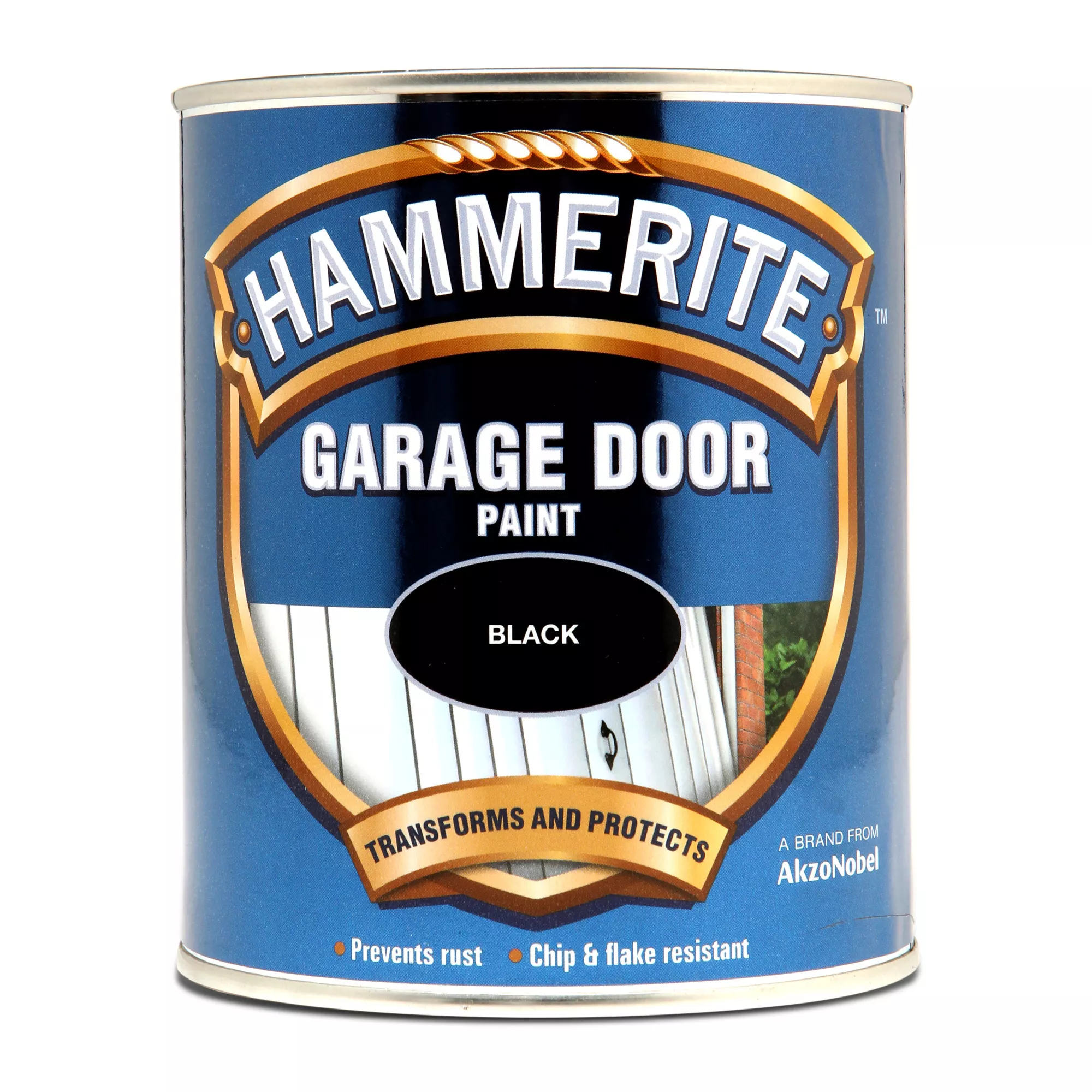 Hammerite Black High Sheen Garage Door Paint, 750ml - Image 2