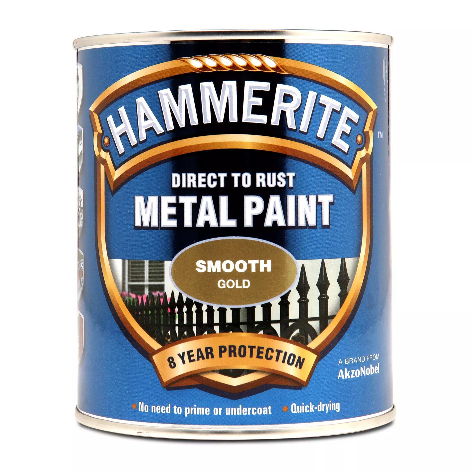 Hammerite Gloss Gold Effect Metal Paint, 750ml - Image 2