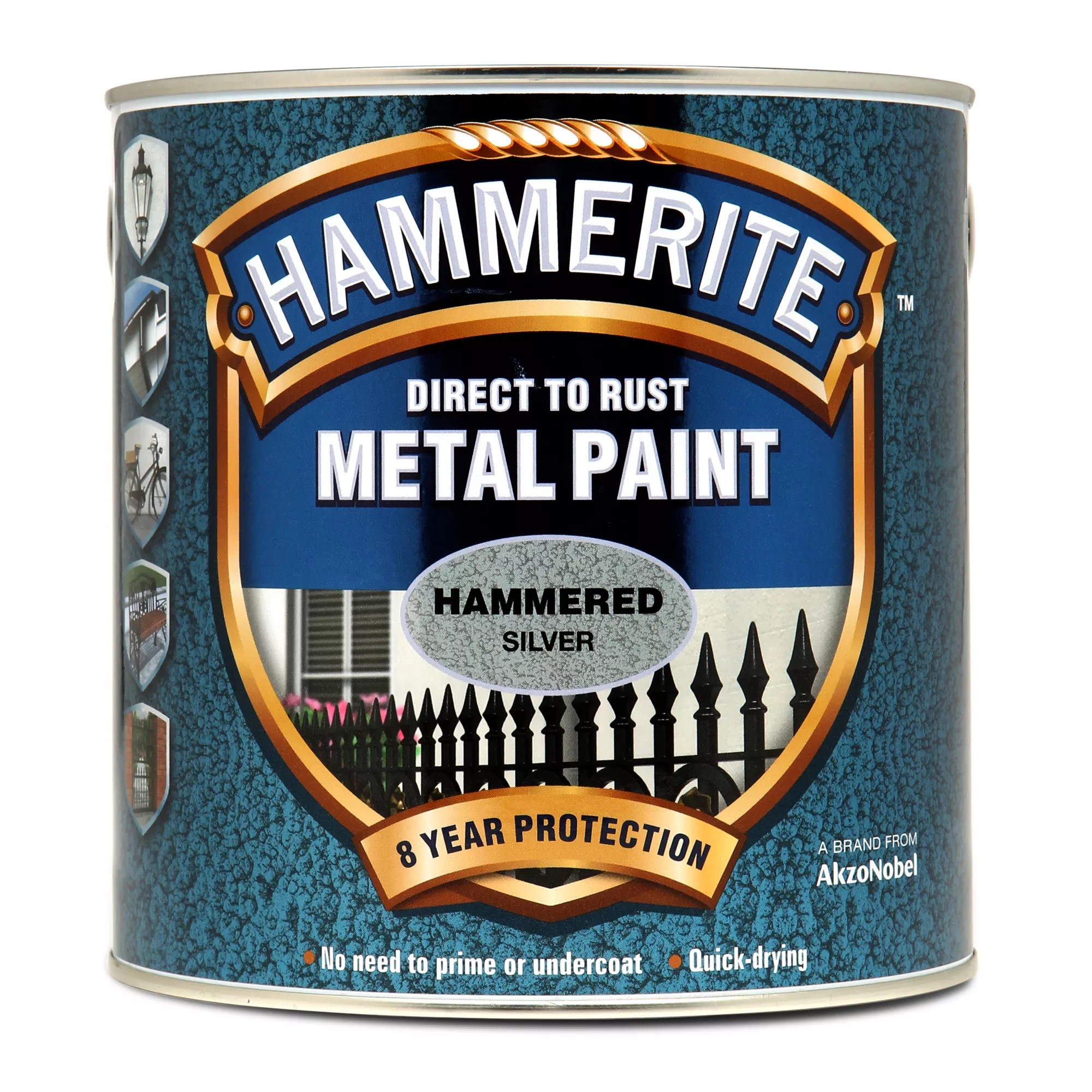Hammerite Hammered Effect Metal Paint, 2.5L - Image 2