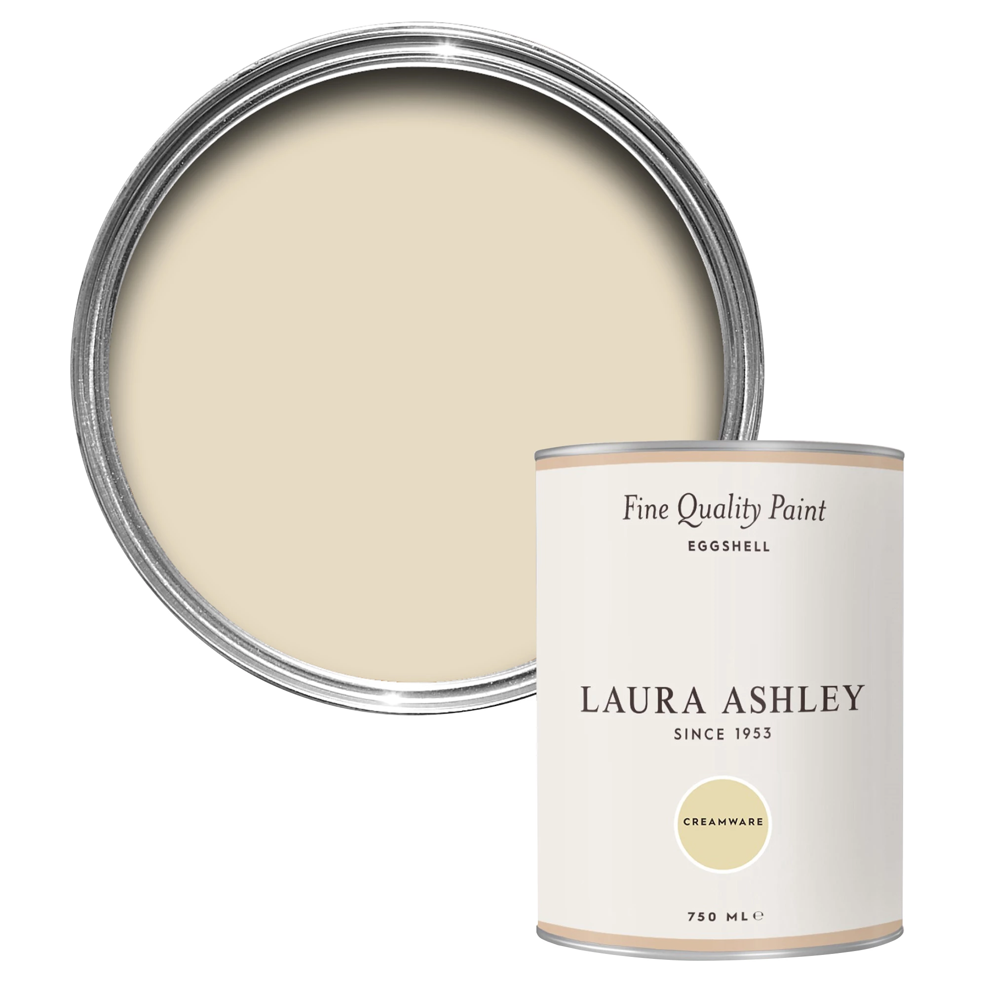 Laura Ashley Creamware Eggshell Emulsion Paint, 750ml