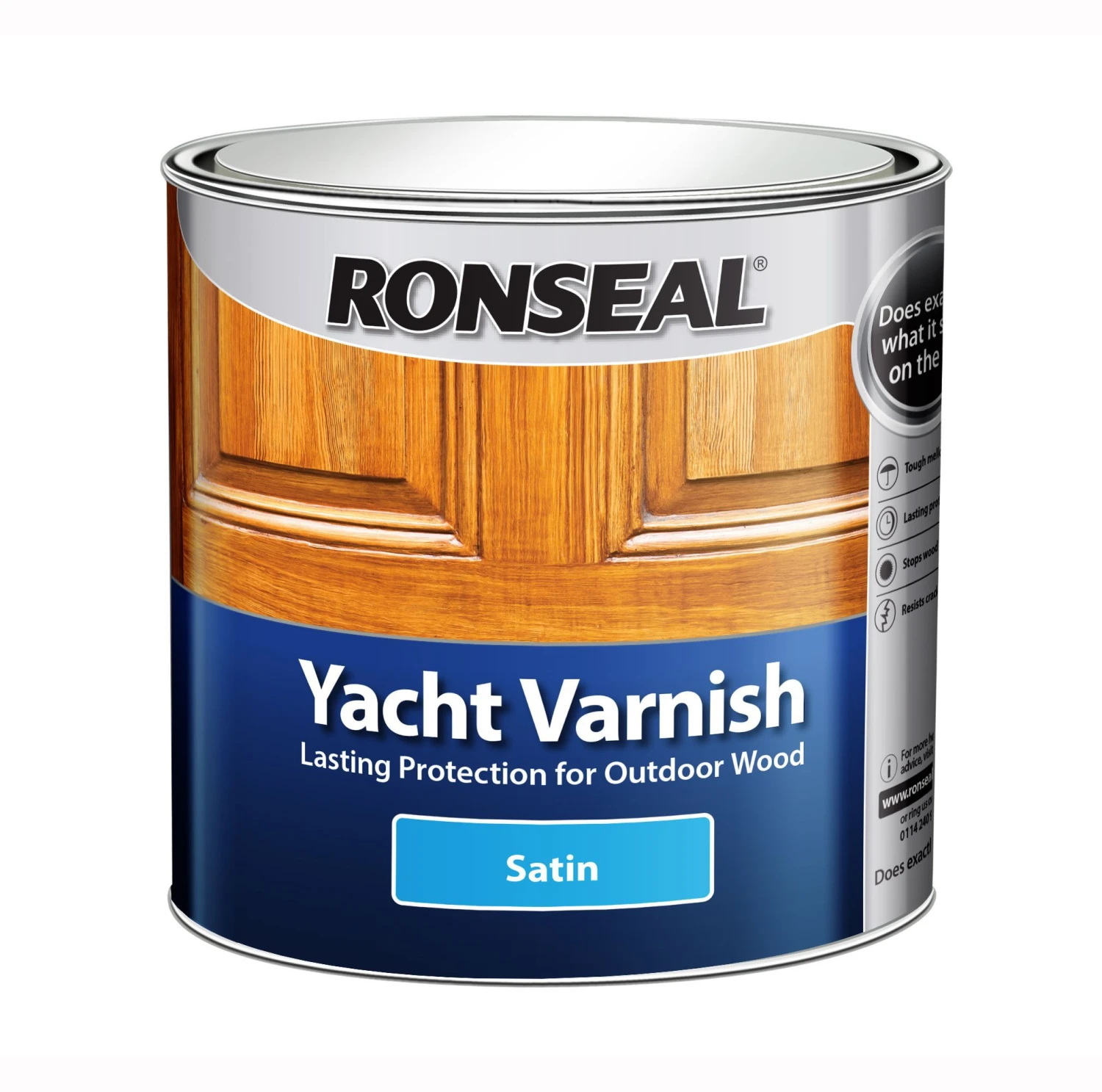 Ronseal Clear Satin Wood Varnish, 1L