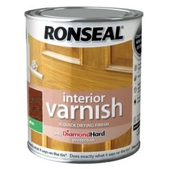 Ronseal Diamond Hard Dark Oak Matt Wood Varnish, 0.25L