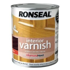 Ronseal Diamond Hard Walnut Gloss Wood Varnish, 0.75L