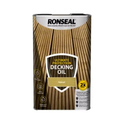 Ronseal Ultimate Natural Decking Wood Oil, 5L