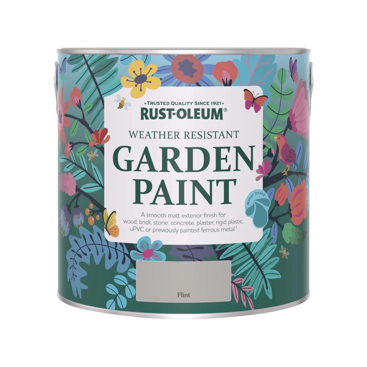 Rust-Oleum Garden Paint Flint Matt Multi-surface Garden Paint, 2.5L Tin - Image 2