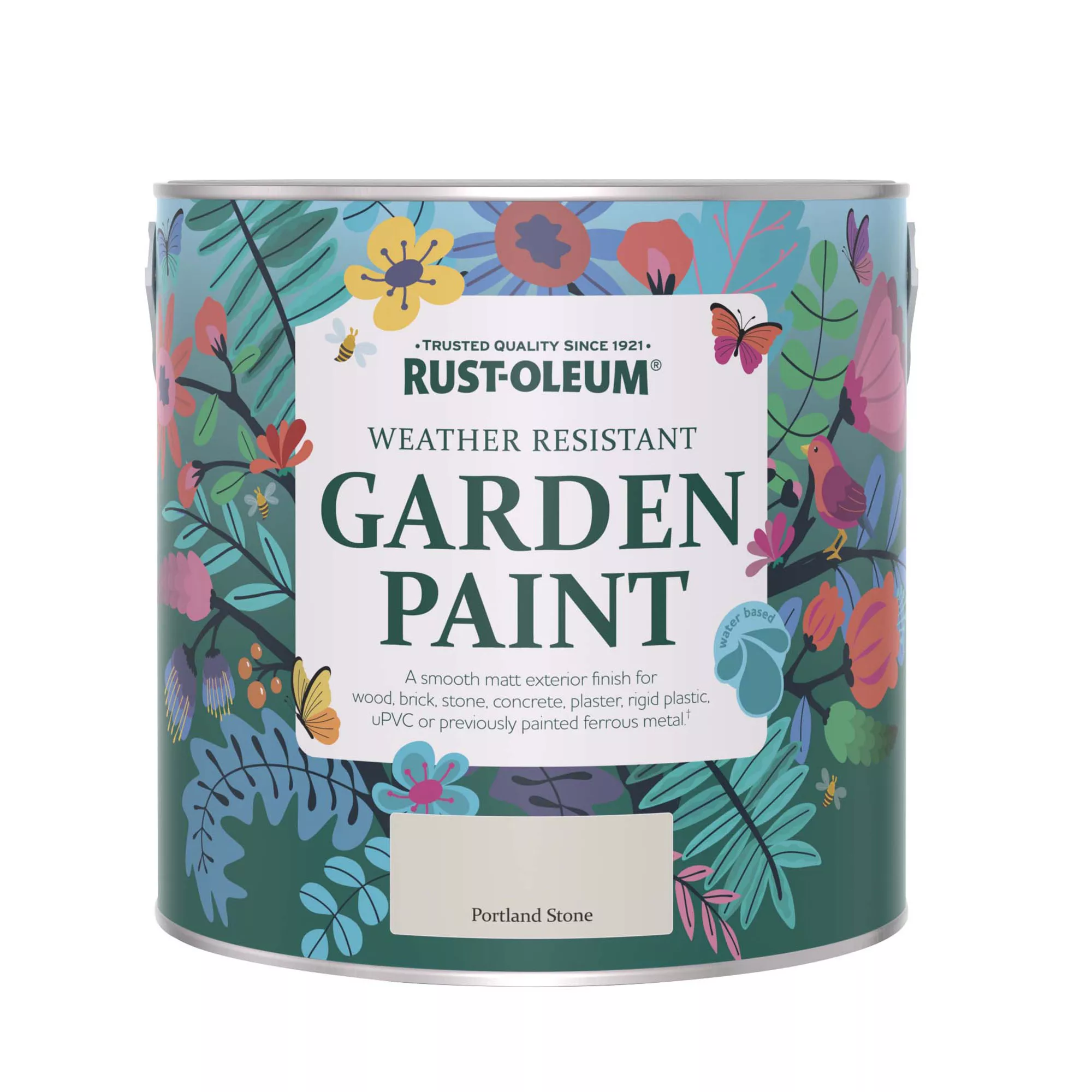 Rust-Oleum Garden Paint Portland Stone Matt Multi-surface Garden Paint, 2.5L Tin - Image 2
