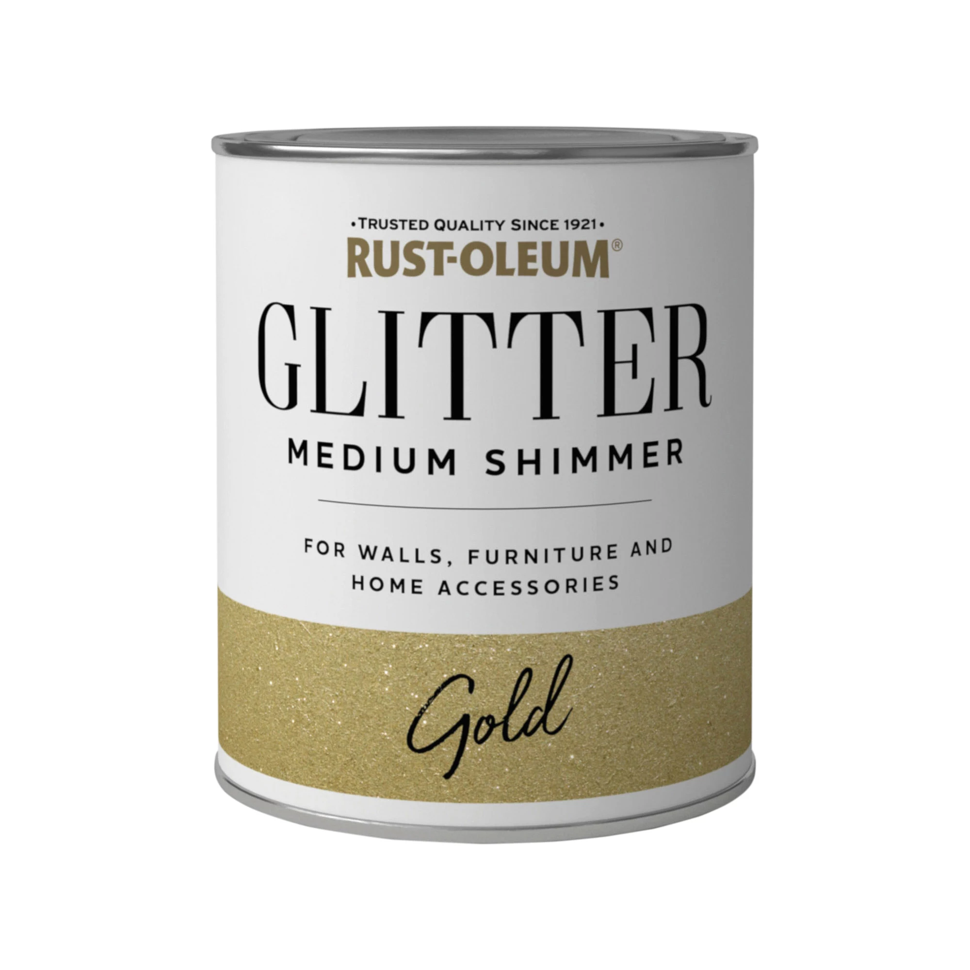 Rust-Oleum Medium Shimmer Gold Glitter Effect Mid Sheen Multi-surface Topcoat Paint Glitter, 750ml - Image 2