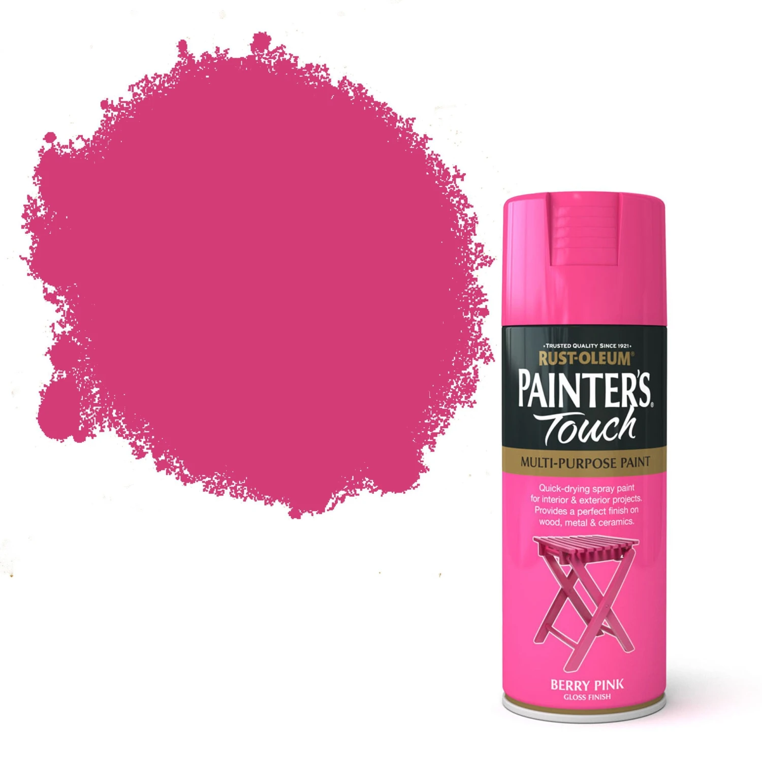 Rust-Oleum Painter's Touch Berry Pink Gloss Multi-surface Decorative Spray Paint, 400ml