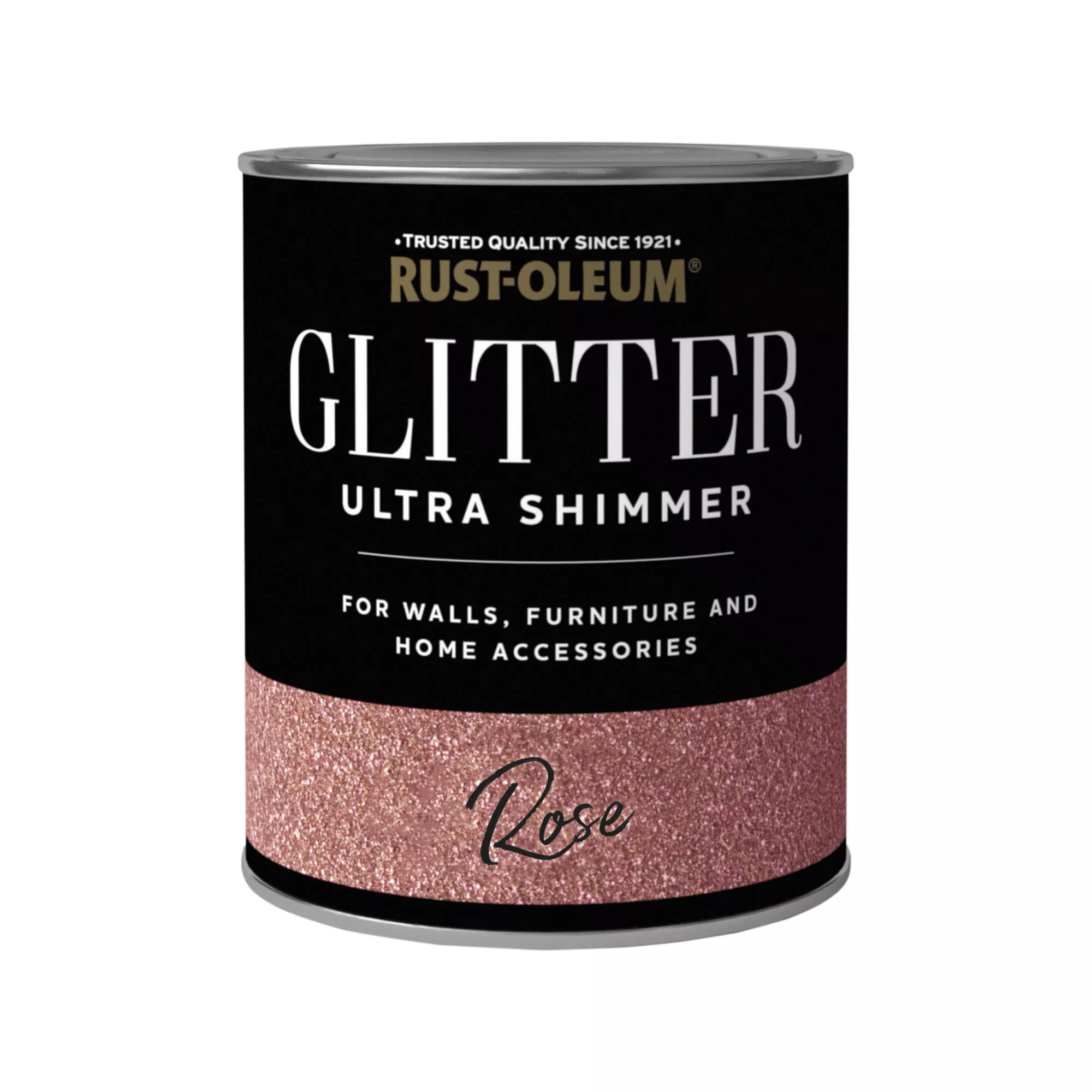 Rust-Oleum Ultra Shimmer Rose Glitter Effect Mid Sheen Multi-surface Topcoat Paint Glitter, 750ml - Image 2