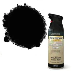Rust-Oleum Universal Black Gloss Multi-surface Spray Paint, 400ml