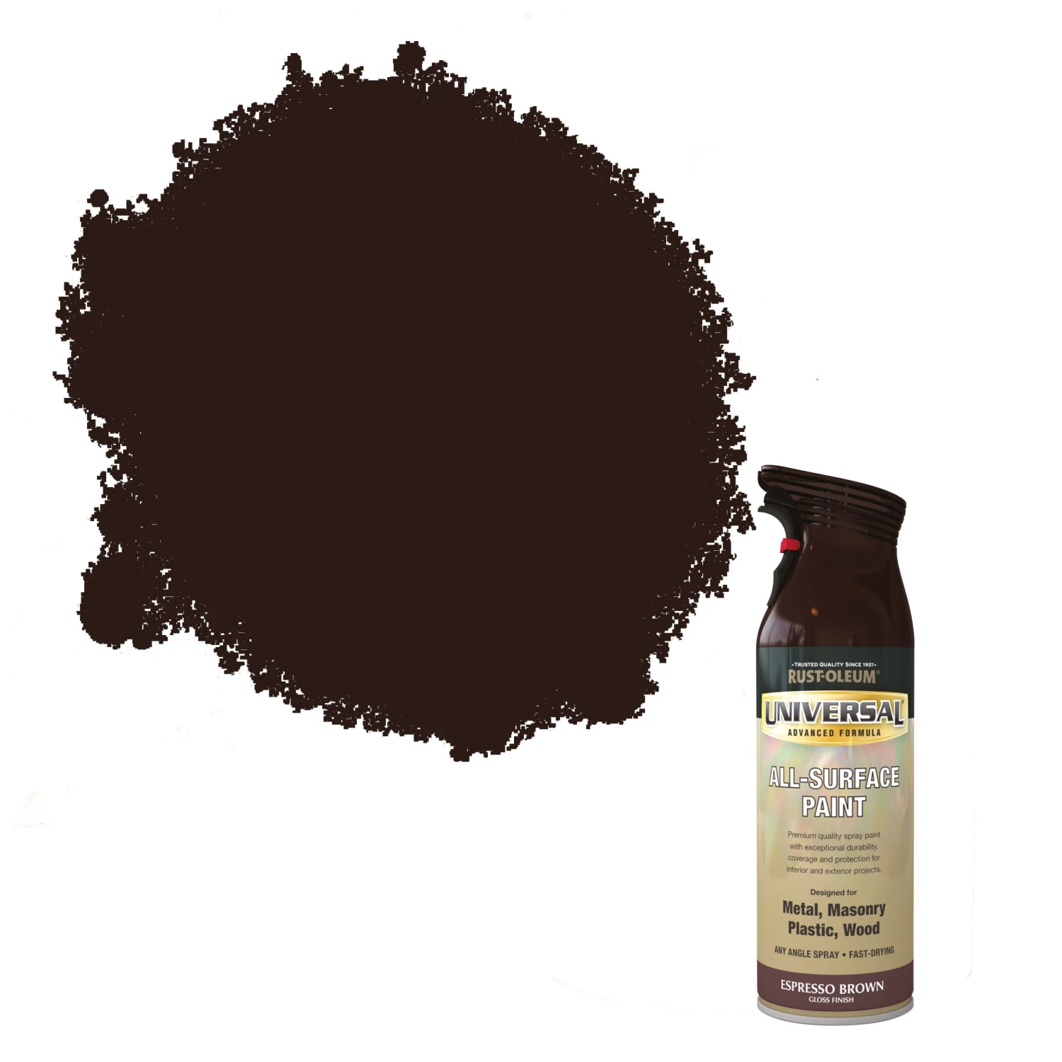Rust-Oleum Universal Espresso Brown Gloss Multi-surface Spray Paint, 400ml