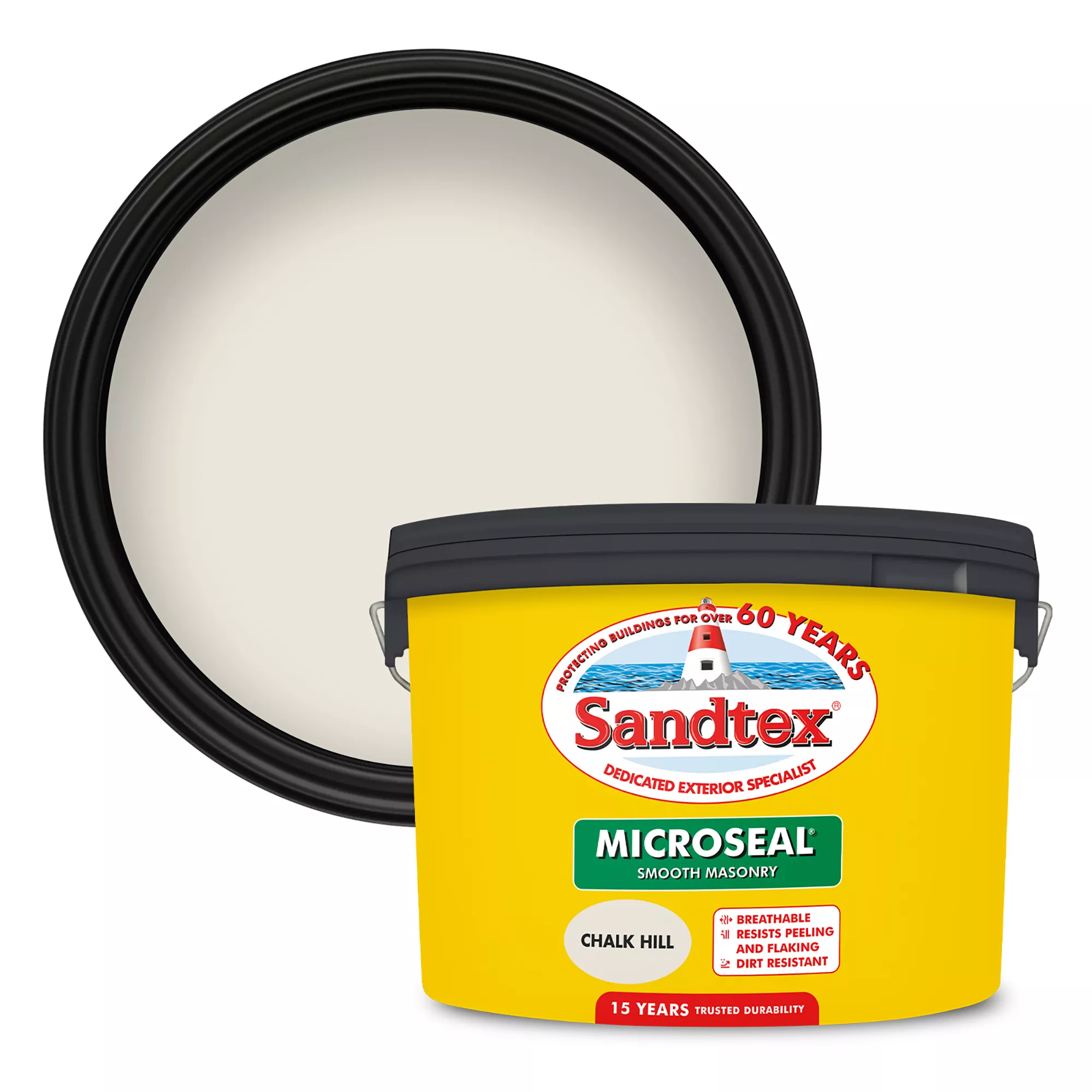 Sandtex Chalk Hill Matt Masonry Paint, 10L Tub