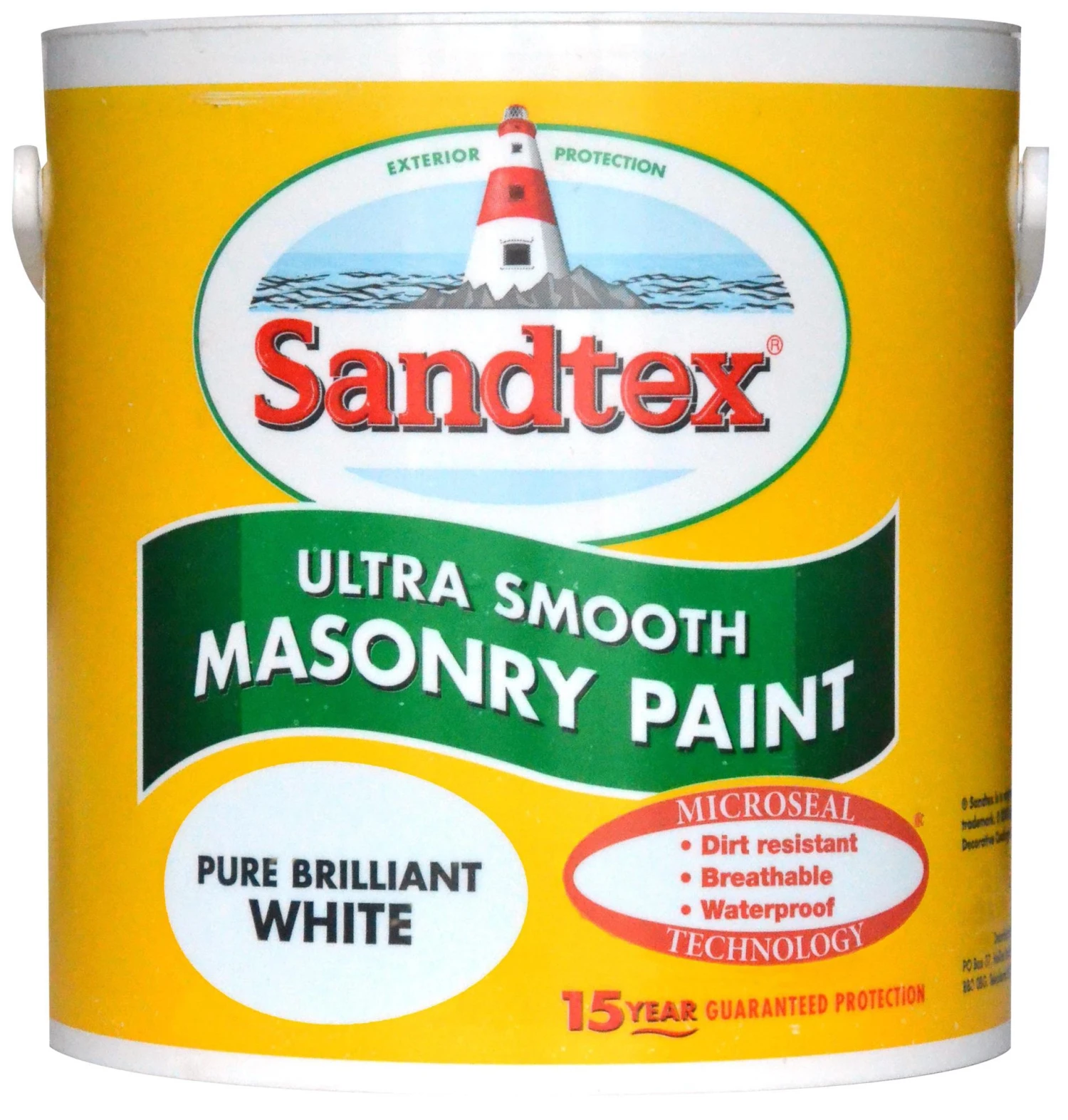 Sandtex Ultra Smooth Pure Brilliant White Smooth Masonry Paint, 2.5L