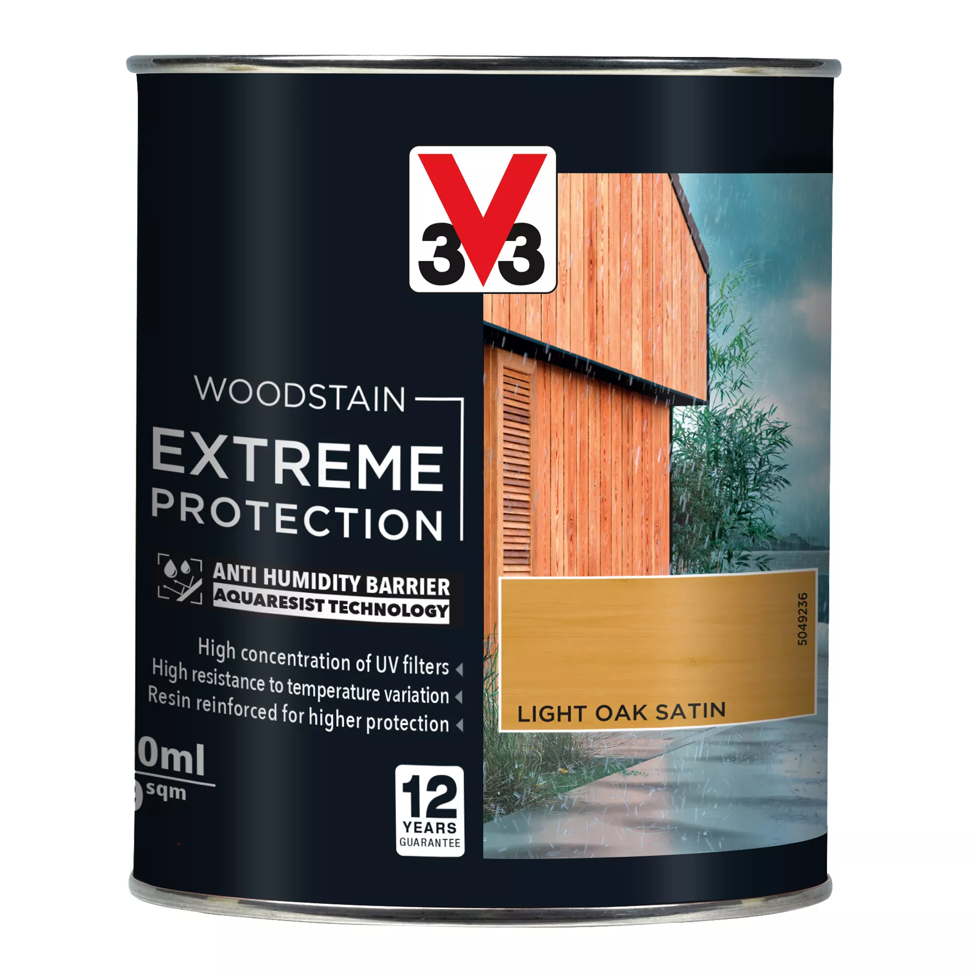V33 Extreme Protection Light Oak Satin Wood Stain, 750ml - Image 2