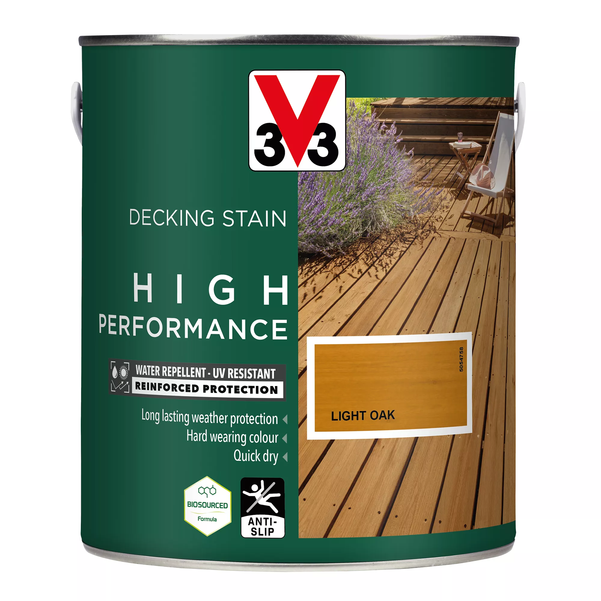 V33 High Performance Light Oak Satin Quick Dry Decking Stain, 2.5L - Image 2