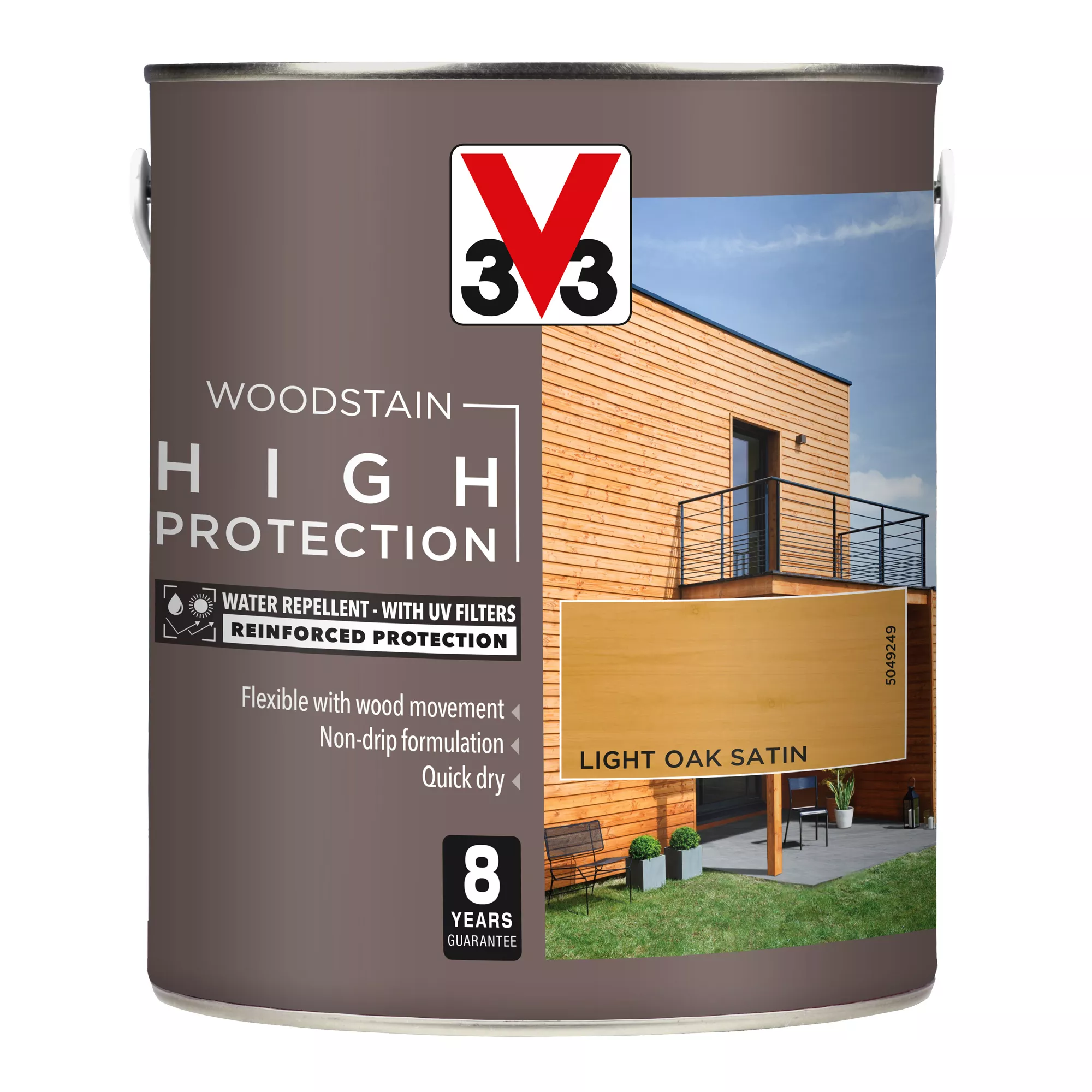 V33 High Protection Light Oak Mid Sheen Wood Stain, 2.5L - Image 2